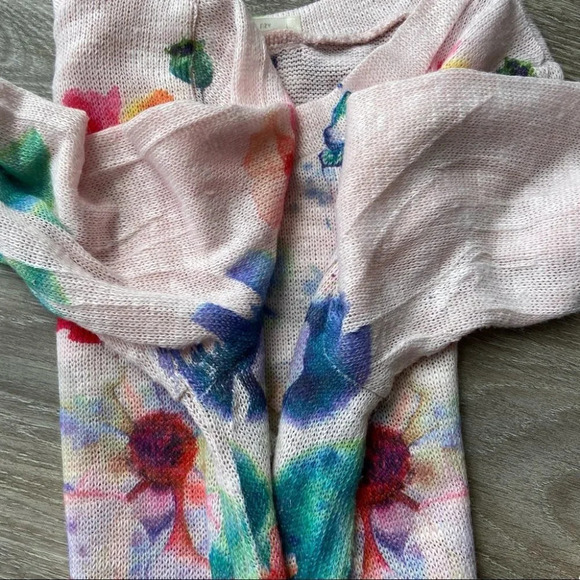 Gaze Boho Floral Crop Lightweight Sweater - Picture 13 of 13